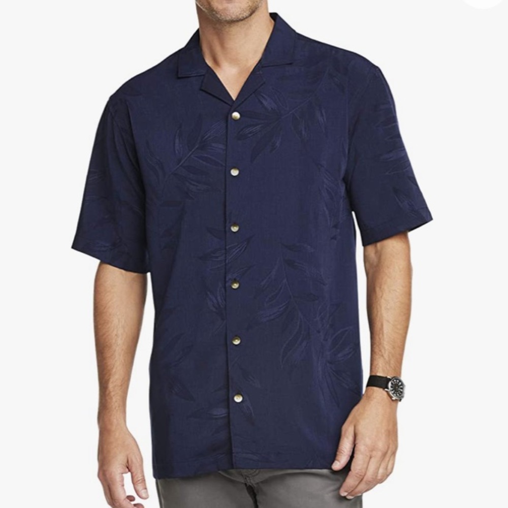 NWT Van Heusen Men's Air Tropical Short Sleeve Button Down Shirt